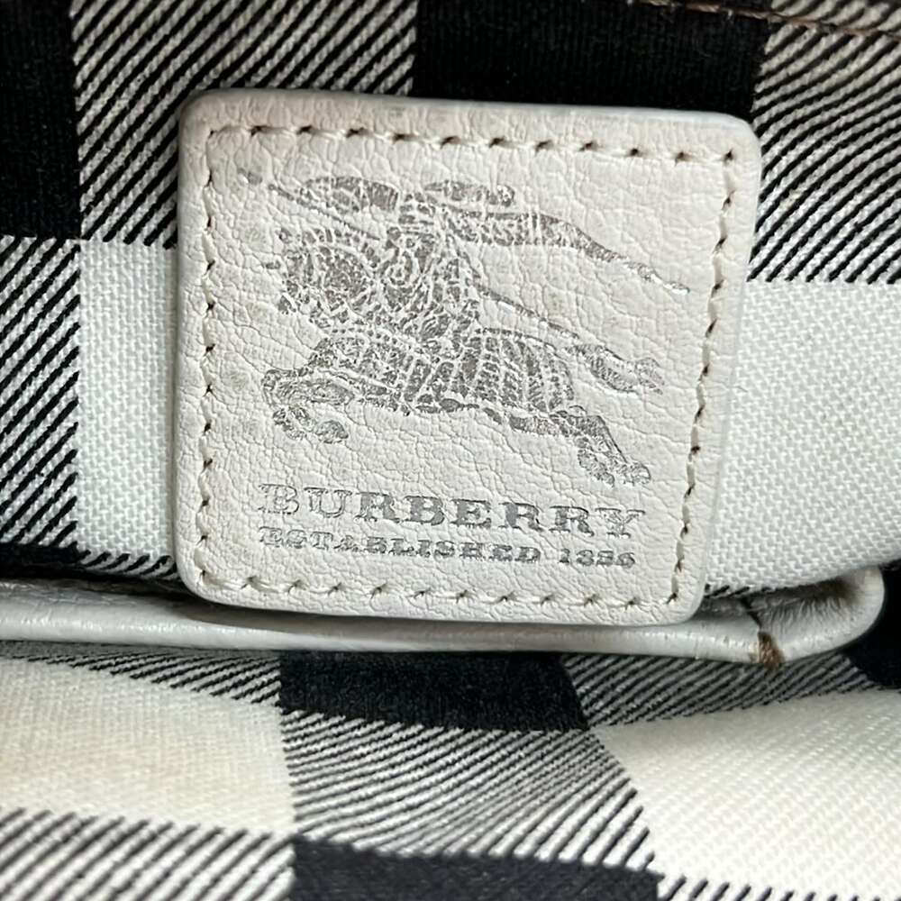 Burberry Tote Bag Light Pink Cream Chemical Fiber Leather - Picture 9 of 13